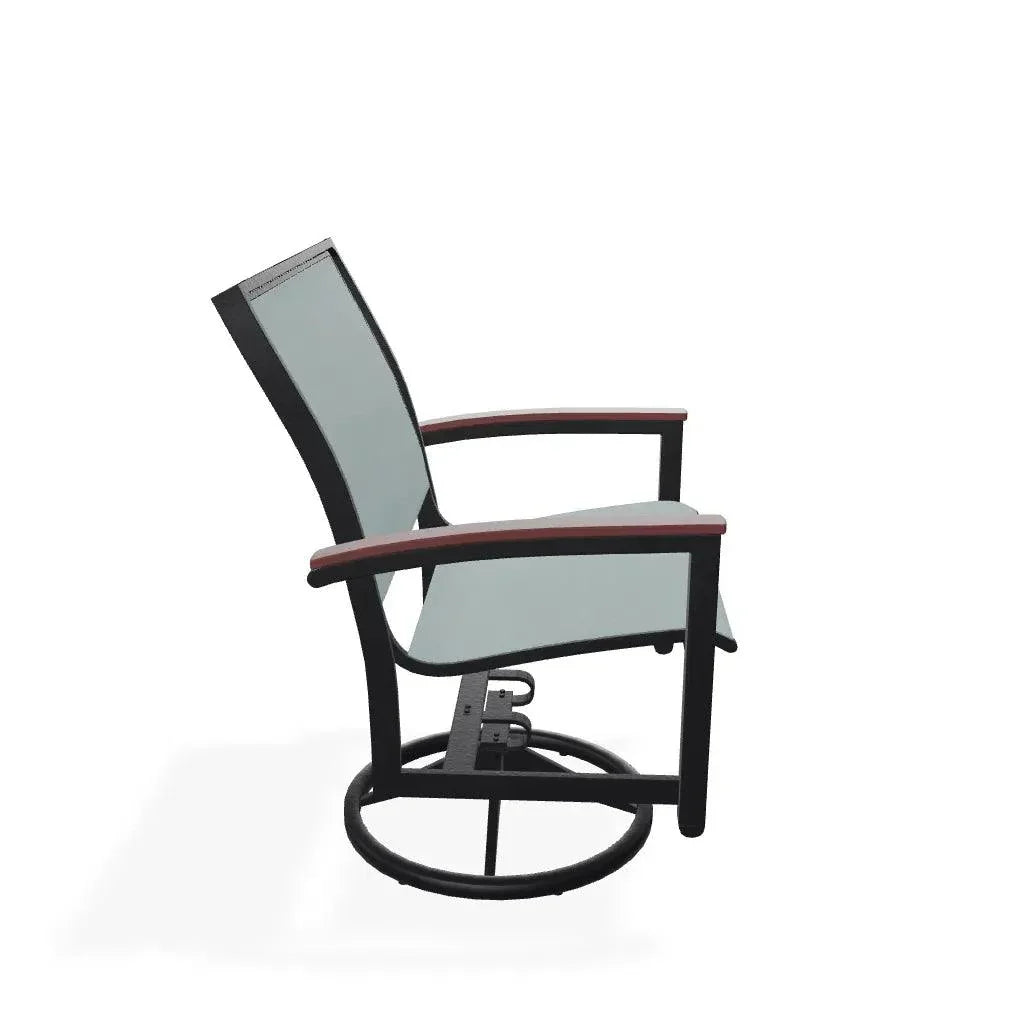 Bazza Sling Swivel Rocker MGP Arm Accents - LOOMLAN - Telescope - Outdoor Accent Chairs