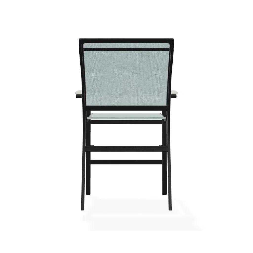 Bazza Stacking Balcony Height MGP Armed Cafe Chair - LOOMLAN - Telescope - Outdoor Accent Chairs