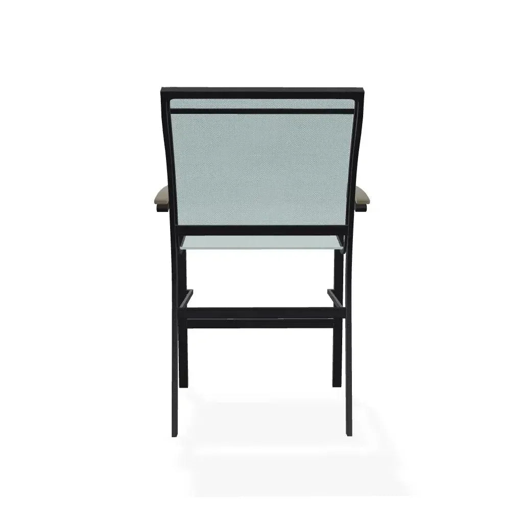 Bazza Stacking Balcony Height MGP Armed Cafe Chair - LOOMLAN - Telescope - Outdoor Accent Chairs