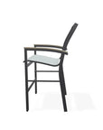 Bazza Stacking Balcony Height MGP Armed Cafe Chair - LOOMLAN - Telescope - Outdoor Accent Chairs