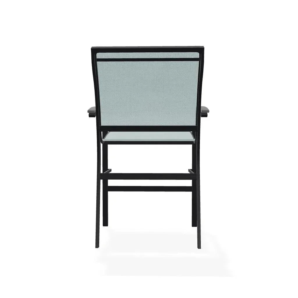 Bazza Stacking Balcony Height MGP Armed Cafe Chair - LOOMLAN - Telescope - Outdoor Accent Chairs