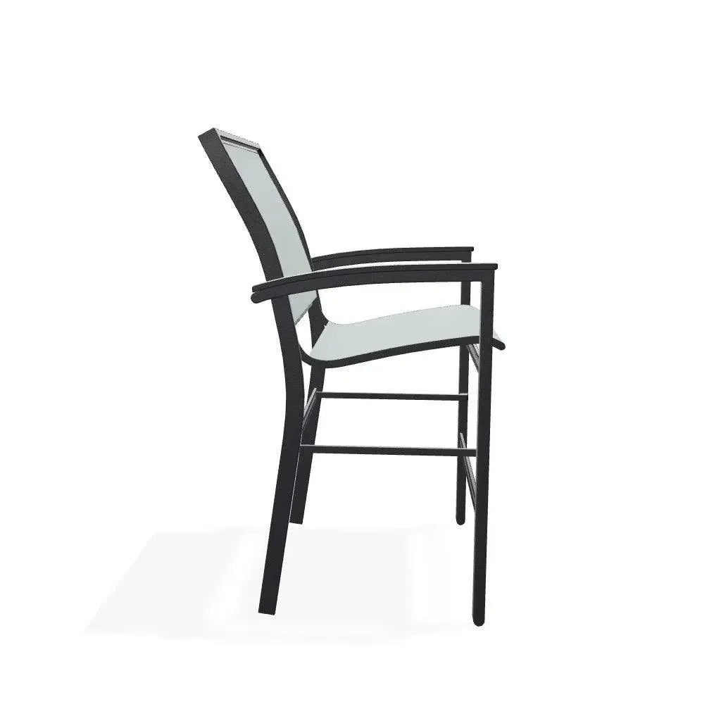 Bazza Stacking Balcony Height MGP Armed Cafe Chair - LOOMLAN - Telescope - Outdoor Accent Chairs