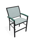Bazza Stacking Balcony Height MGP Armed Cafe Chair - LOOMLAN - Telescope - Outdoor Accent Chairs