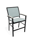 Bazza Stacking Balcony Height MGP Armed Cafe Chair - LOOMLAN - Telescope - Outdoor Accent Chairs