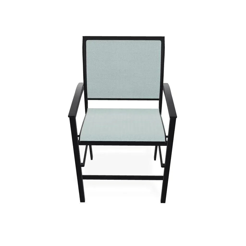 Bazza Stacking Balcony Height MGP Armed Cafe Chair - LOOMLAN - Telescope - Outdoor Accent Chairs