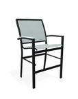 Bazza Stacking Balcony Height MGP Armed Cafe Chair - LOOMLAN - Telescope - Outdoor Accent Chairs
