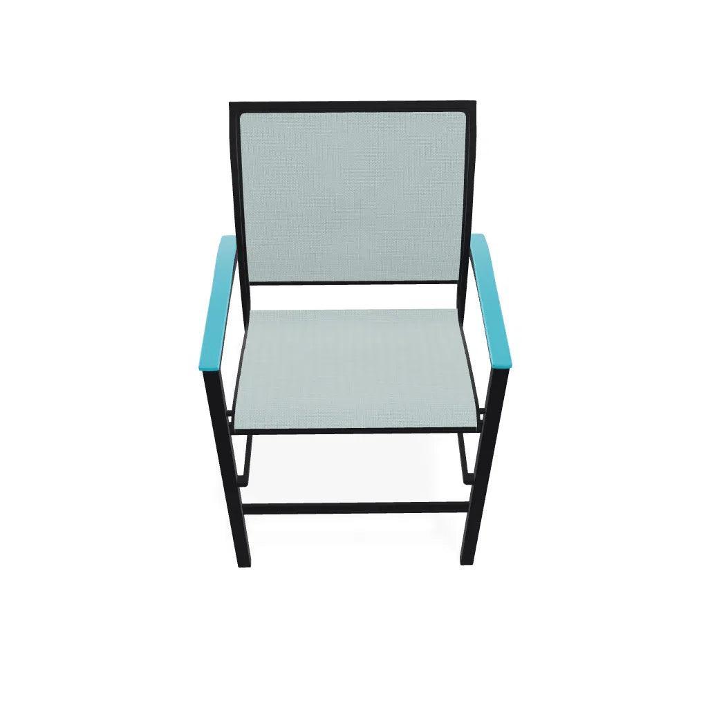 Bazza Stacking Balcony Height MGP Armed Cafe Chair - LOOMLAN - Telescope - Outdoor Accent Chairs