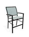 Bazza Stacking Balcony Height MGP Armed Cafe Chair - LOOMLAN - Telescope - Outdoor Accent Chairs