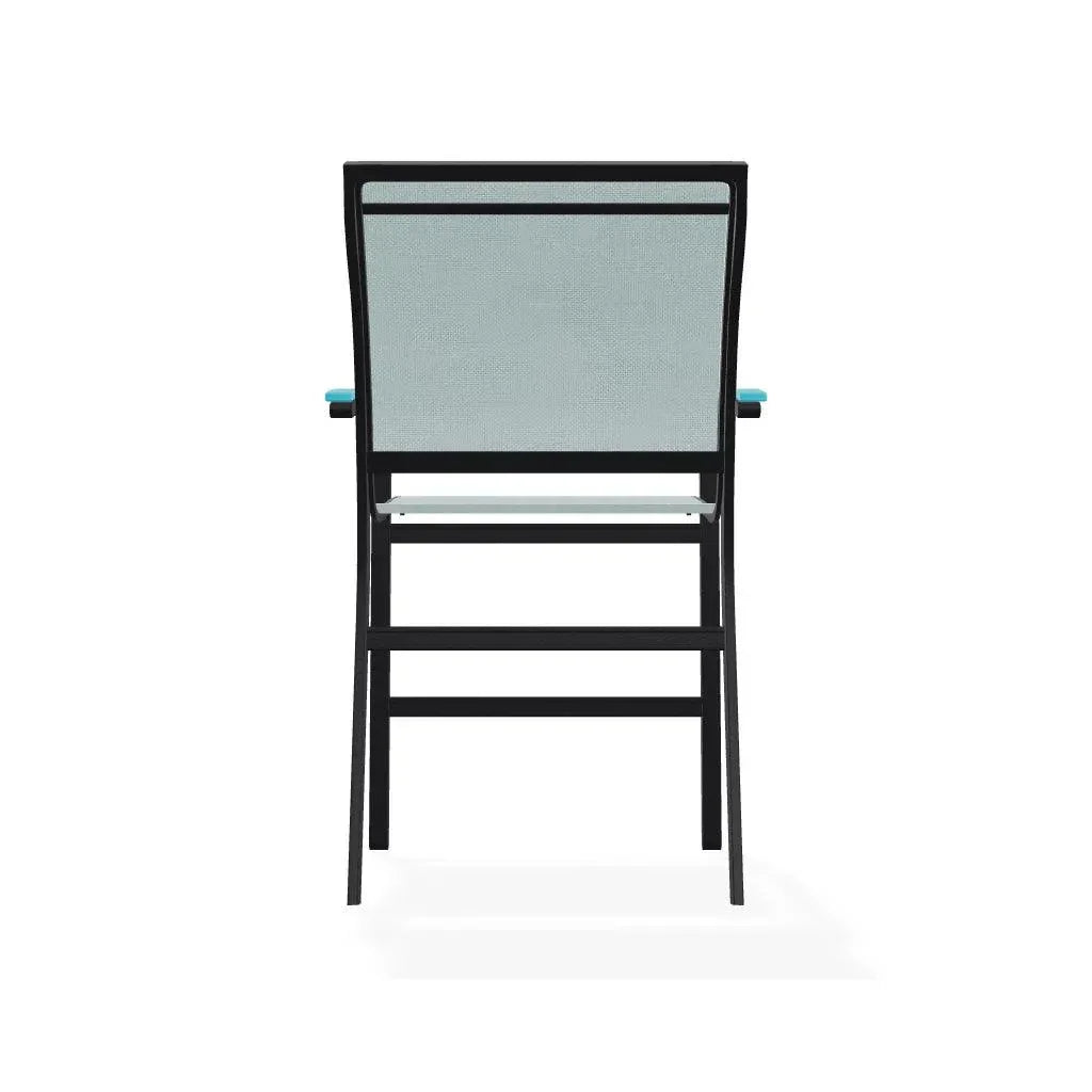 Bazza Stacking Balcony Height MGP Armed Cafe Chair - LOOMLAN - Telescope - Outdoor Accent Chairs