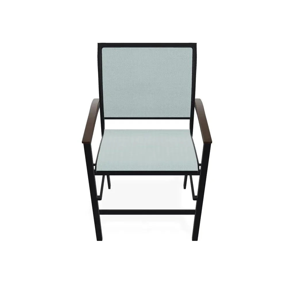 Bazza Stacking Balcony Height MGP Armed Cafe Chair - LOOMLAN - Telescope - Outdoor Accent Chairs