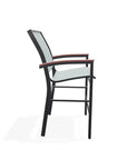 Bazza Stacking Balcony Height MGP Armed Cafe Chair - LOOMLAN - Telescope - Outdoor Accent Chairs