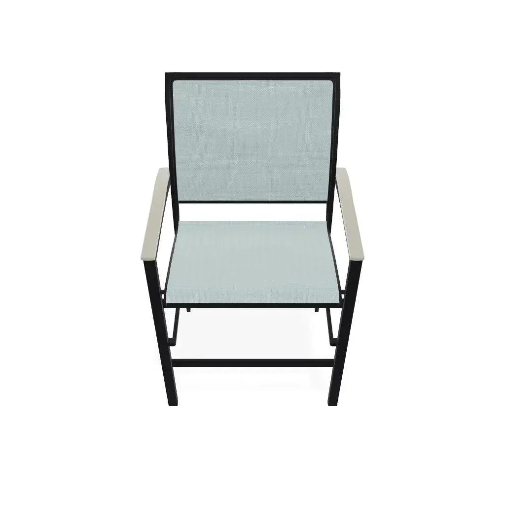 Bazza Stacking Balcony Height MGP Armed Cafe Chair - LOOMLAN - Telescope - Outdoor Accent Chairs