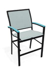 Bazza Stacking Balcony Height MGP Armed Cafe Chair - LOOMLAN - Telescope - Outdoor Accent Chairs
