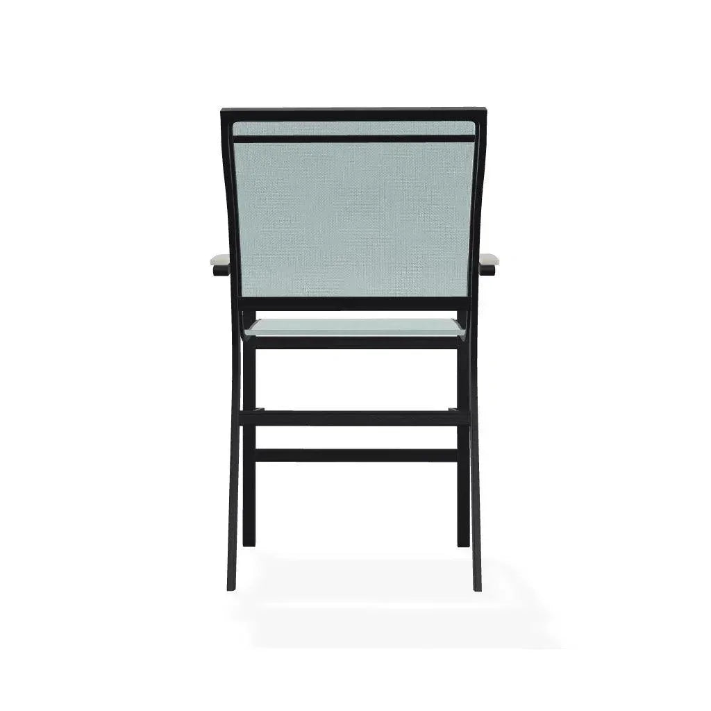 Bazza Stacking Balcony Height MGP Armed Cafe Chair - LOOMLAN - Telescope - Outdoor Accent Chairs