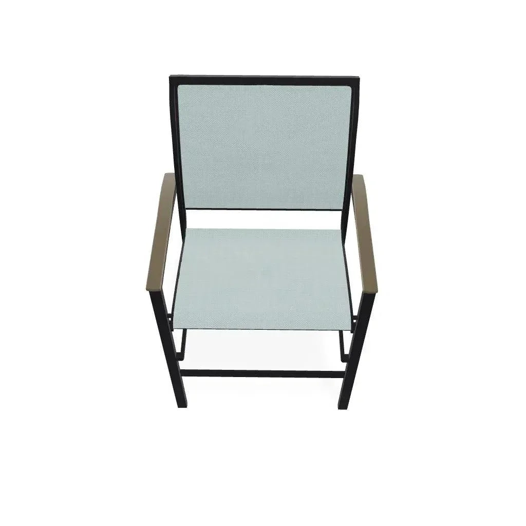 Bazza Stacking Balcony Height MGP Armed Cafe Chair - LOOMLAN - Telescope - Outdoor Accent Chairs