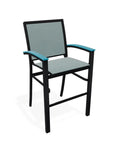 Bazza Stacking Bar Height MGP Armed Cafe Chair - LOOMLAN - Telescope - Outdoor Bar Stools