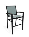 Bazza Stacking Bar Height MGP Armed Cafe Chair - LOOMLAN - Telescope - Outdoor Bar Stools