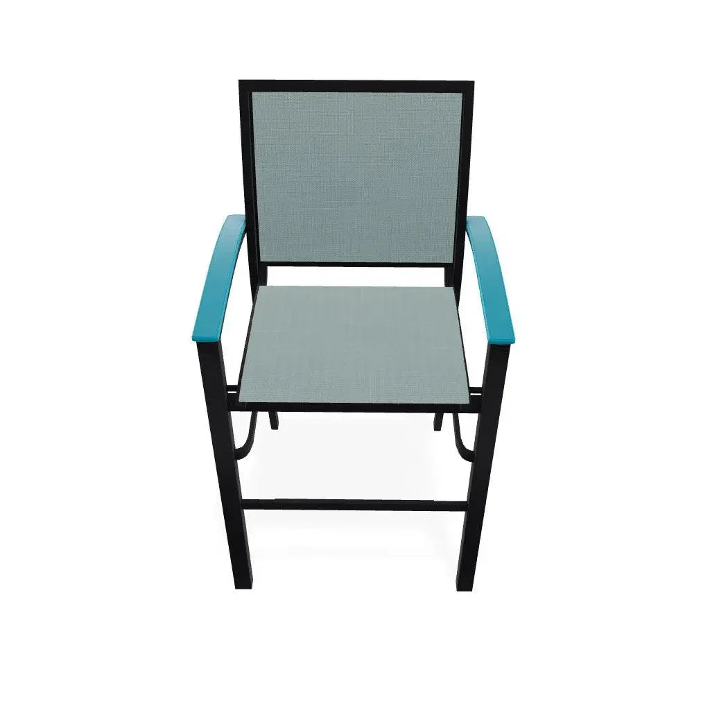 Bazza Stacking Bar Height MGP Armed Cafe Chair - LOOMLAN - Telescope - Outdoor Bar Stools