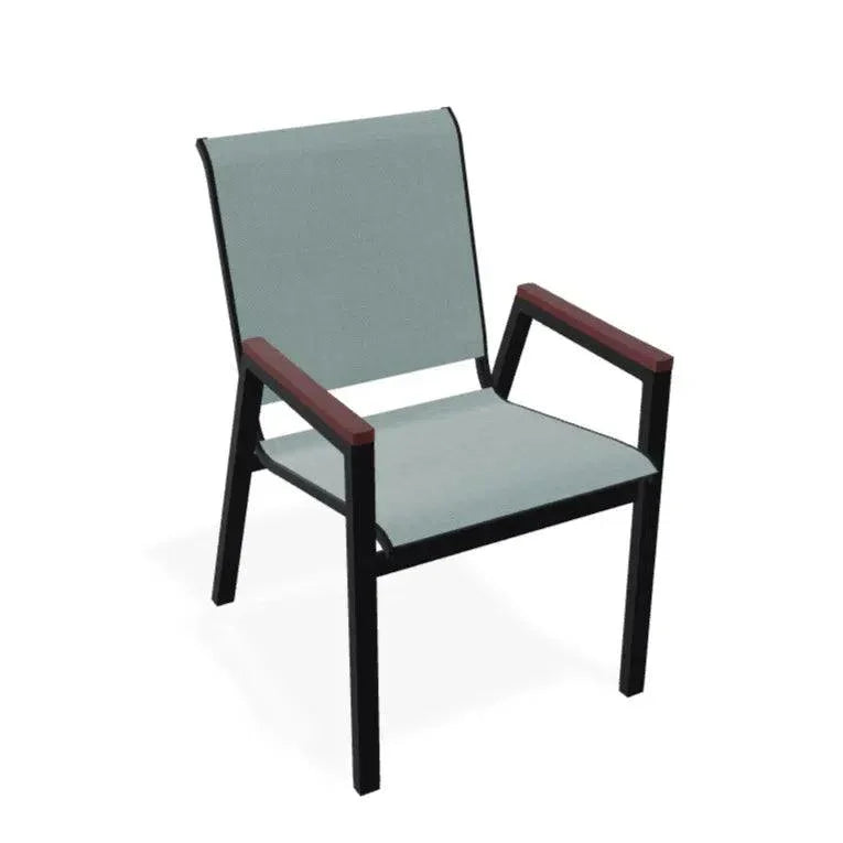 Bazza Stacking Bistro Chair MGP Arm Accents - LOOMLAN - Telescope - Outdoor Accent Chairs