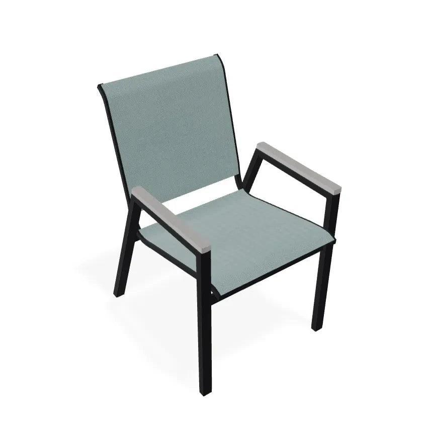 Bazza Stacking Bistro Chair MGP Arm Accents - LOOMLAN - Telescope - Outdoor Accent Chairs