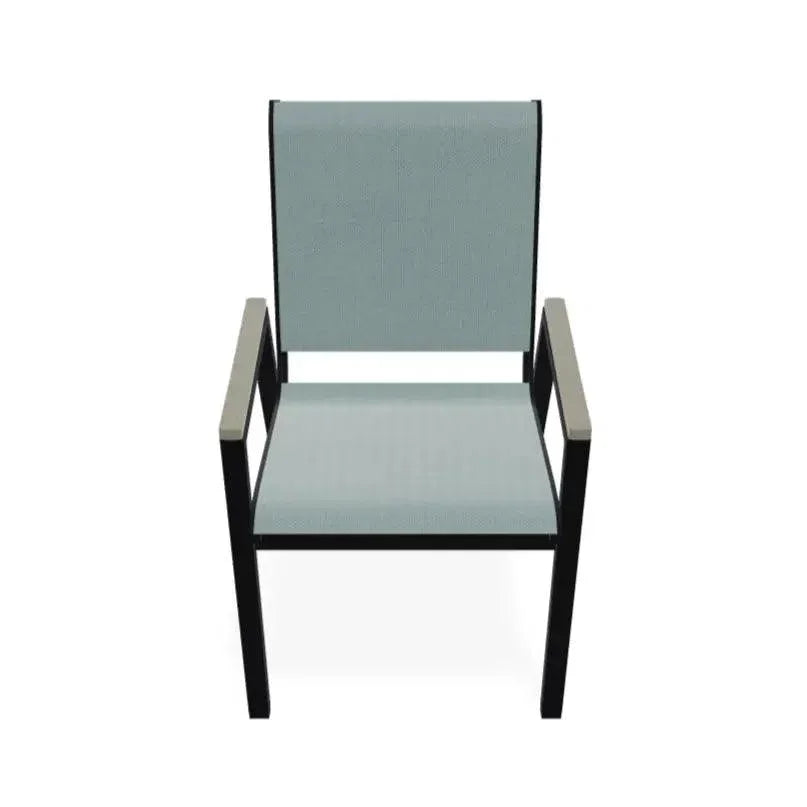 Bazza Stacking Bistro Chair MGP Arm Accents - LOOMLAN - Telescope - Outdoor Accent Chairs