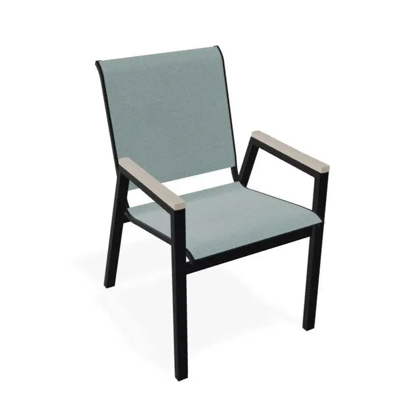 Bazza Stacking Bistro Chair MGP Arm Accents - LOOMLAN - Telescope - Outdoor Accent Chairs