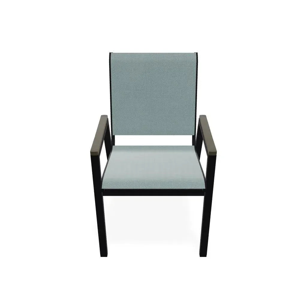 Bazza Stacking Bistro Chair MGP Arm Accents - LOOMLAN - Telescope - Outdoor Accent Chairs