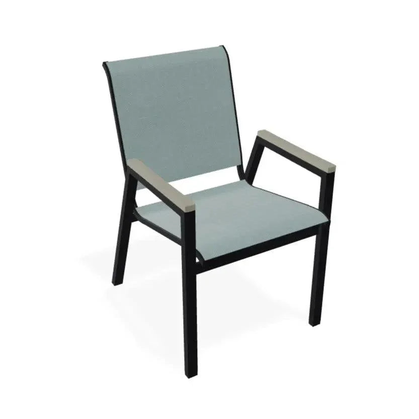 Bazza Stacking Bistro Chair MGP Arm Accents - LOOMLAN - Telescope - Outdoor Accent Chairs