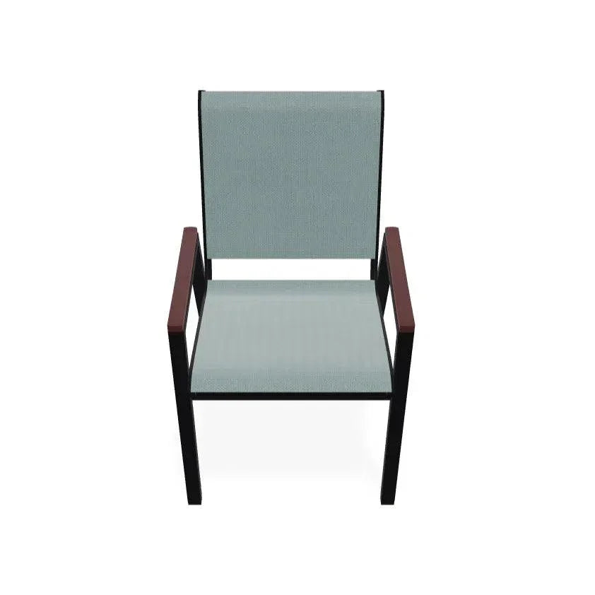 Bazza Stacking Bistro Chair MGP Arm Accents - LOOMLAN - Telescope - Outdoor Accent Chairs
