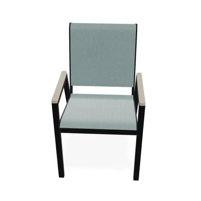 Bazza Stacking Bistro Chair MGP Arm Accents - LOOMLAN - Telescope - Outdoor Accent Chairs