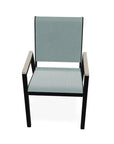 Bazza Stacking Bistro Chair MGP Arm Accents - LOOMLAN - Telescope - Outdoor Accent Chairs