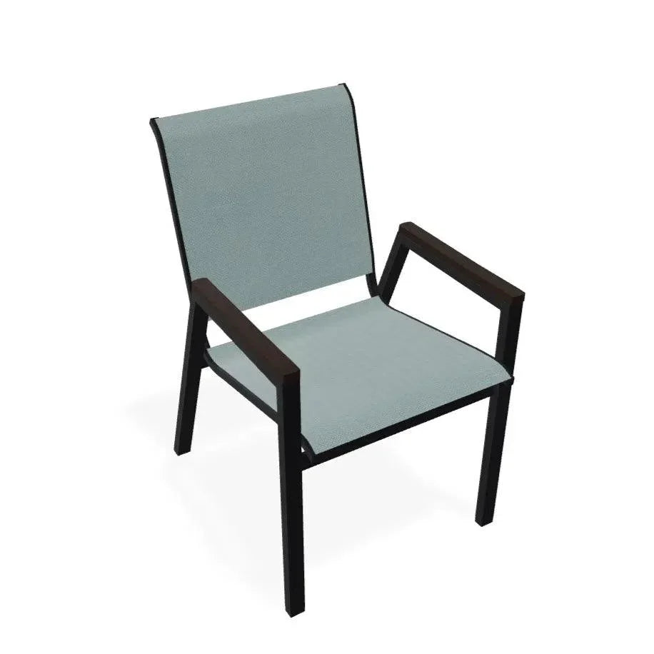 Bazza Stacking Bistro Chair MGP Arm Accents - LOOMLAN - Telescope - Outdoor Accent Chairs