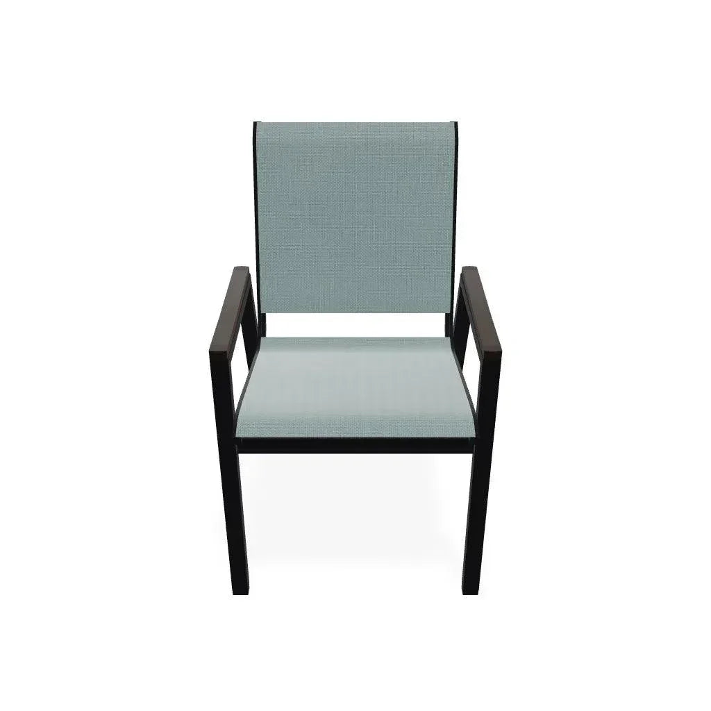 Bazza Stacking Bistro Chair MGP Arm Accents - LOOMLAN - Telescope - Outdoor Accent Chairs