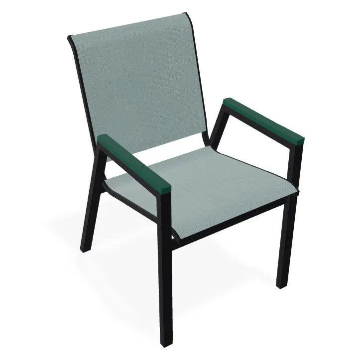 Bazza Stacking Bistro Chair MGP Arm Accents - LOOMLAN - Telescope - Outdoor Accent Chairs