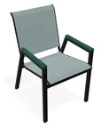 Bazza Stacking Bistro Chair MGP Arm Accents - LOOMLAN - Telescope - Outdoor Accent Chairs