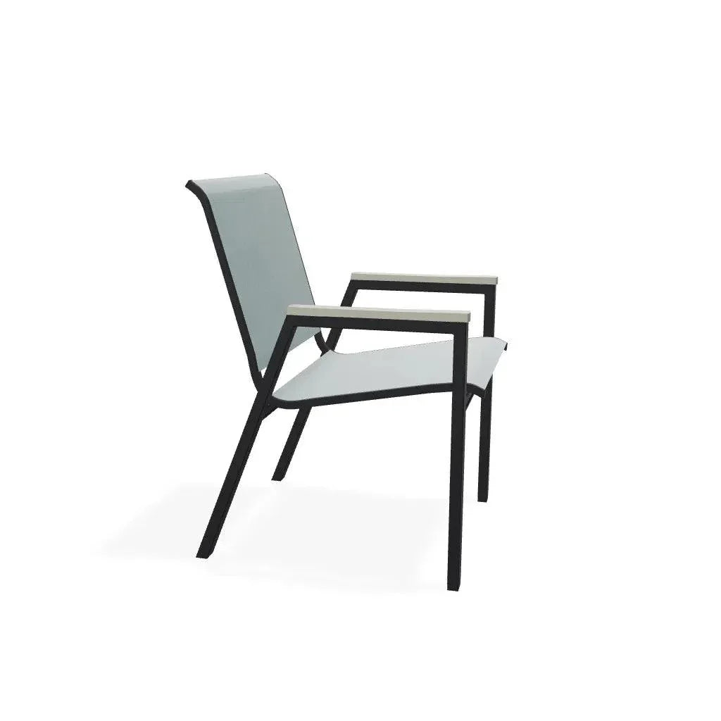 Bazza Stacking Bistro Chair MGP Arm Accents - LOOMLAN - Telescope - Outdoor Accent Chairs