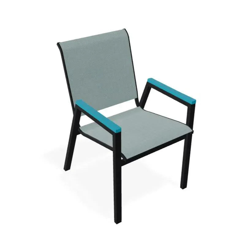 Bazza Stacking Bistro Chair MGP Arm Accents - LOOMLAN - Telescope - Outdoor Accent Chairs