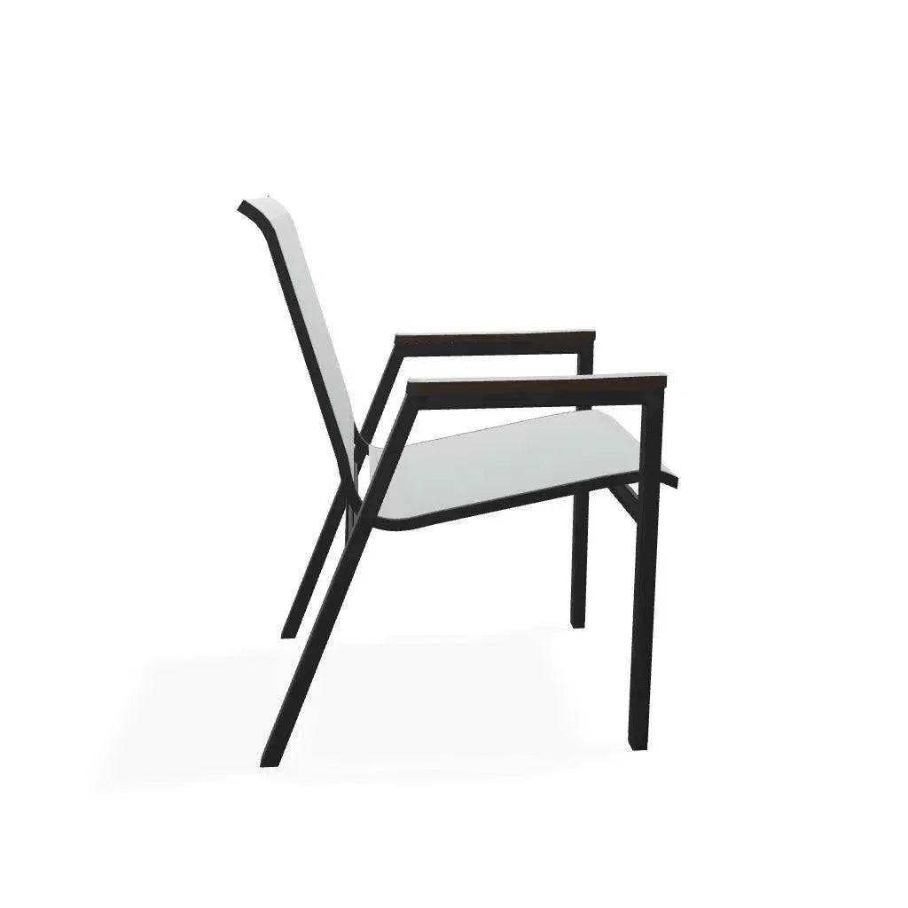 Bazza Stacking Bistro Chair MGP Arm Accents - LOOMLAN - Telescope - Outdoor Accent Chairs