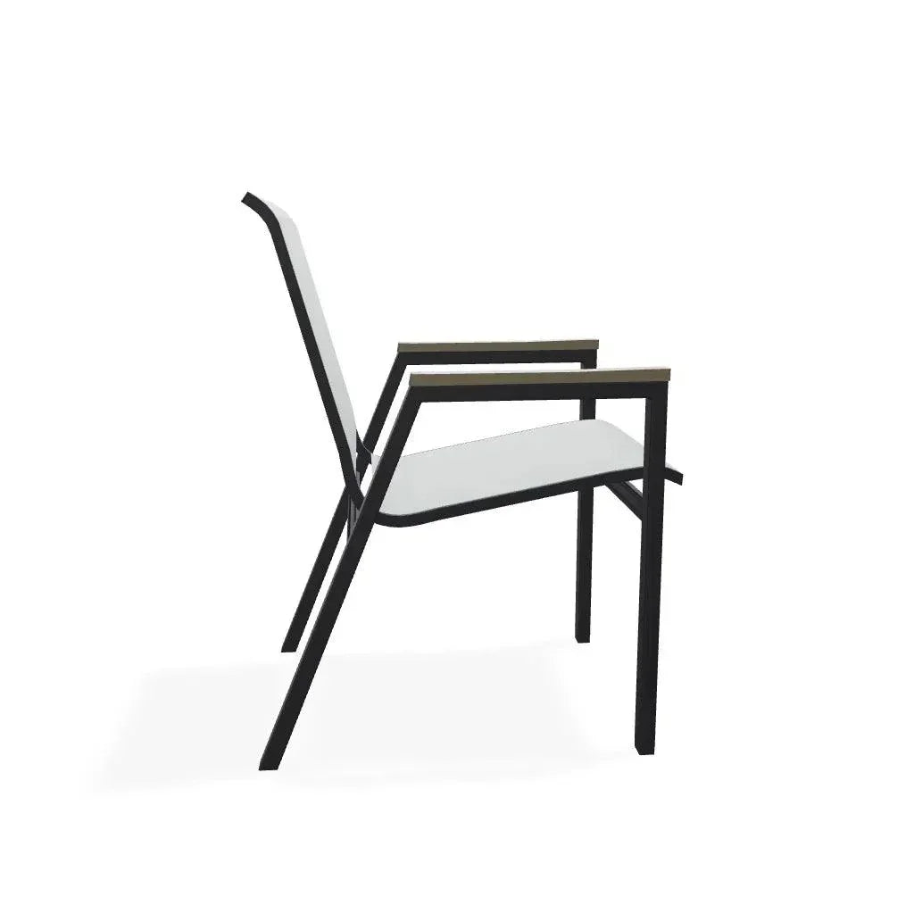 Bazza Stacking Bistro Chair MGP Arm Accents - LOOMLAN - Telescope - Outdoor Accent Chairs