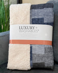 Flowing Harmony Blue Washable Indoor-Outdoor Rug