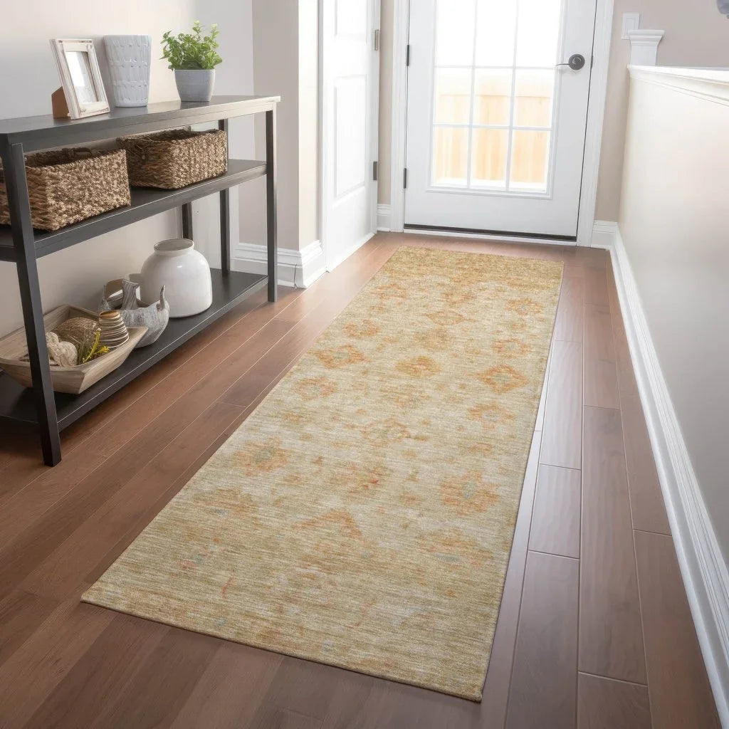 LOOMLAN Rugs Bellandria Brown Washable Indoor-Outdoor Rug