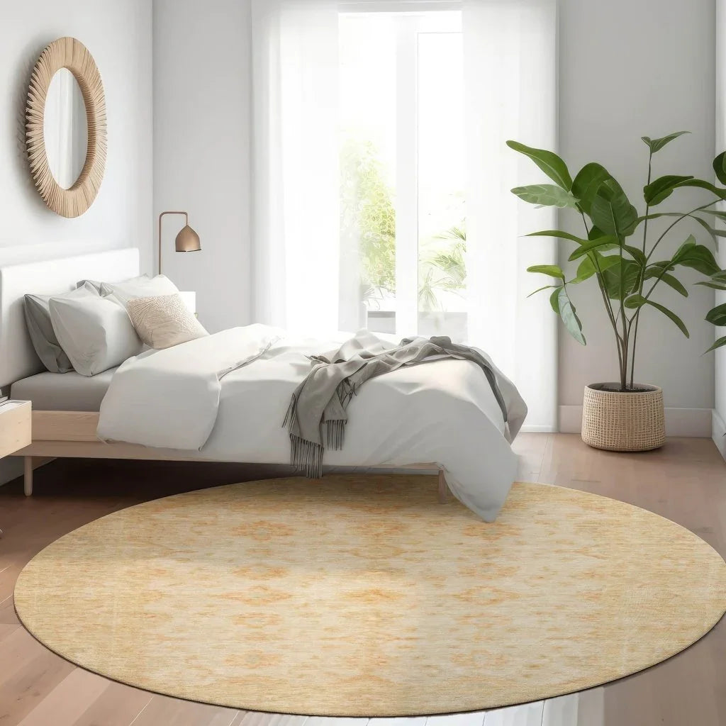 LOOMLAN Rugs Bellandria Brown Washable Indoor-Outdoor Rug