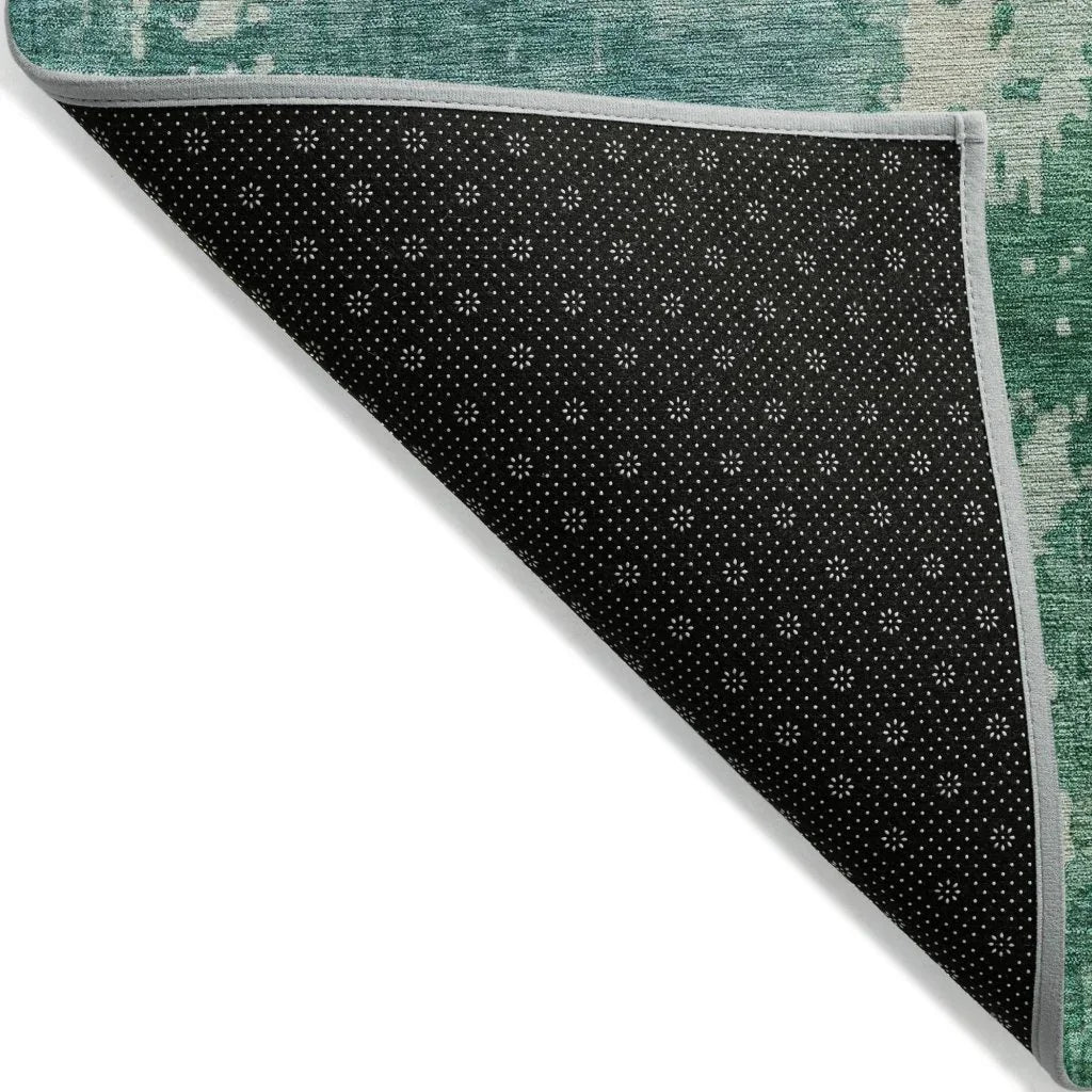 LOOMLAN Rugs Bellatrix Green Washable Indoor-Outdoor Rug