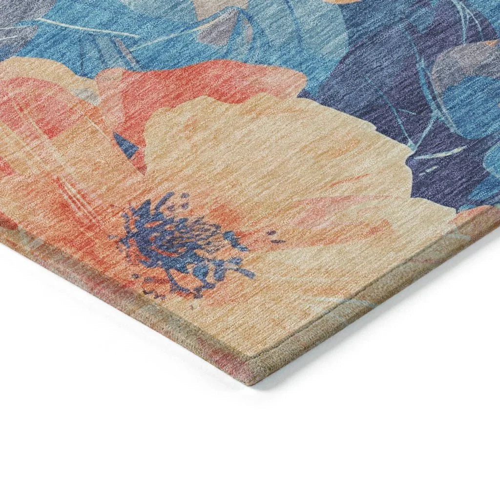 LOOMLAN Rugs Bellavor Orange Washable Indoor-Outdoor Rug