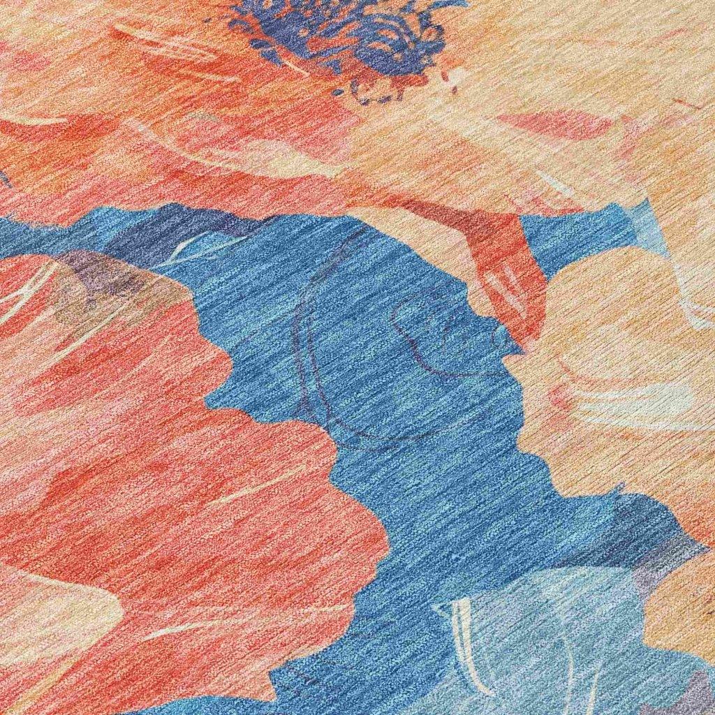 LOOMLAN Rugs Bellavor Orange Washable Indoor-Outdoor Rug