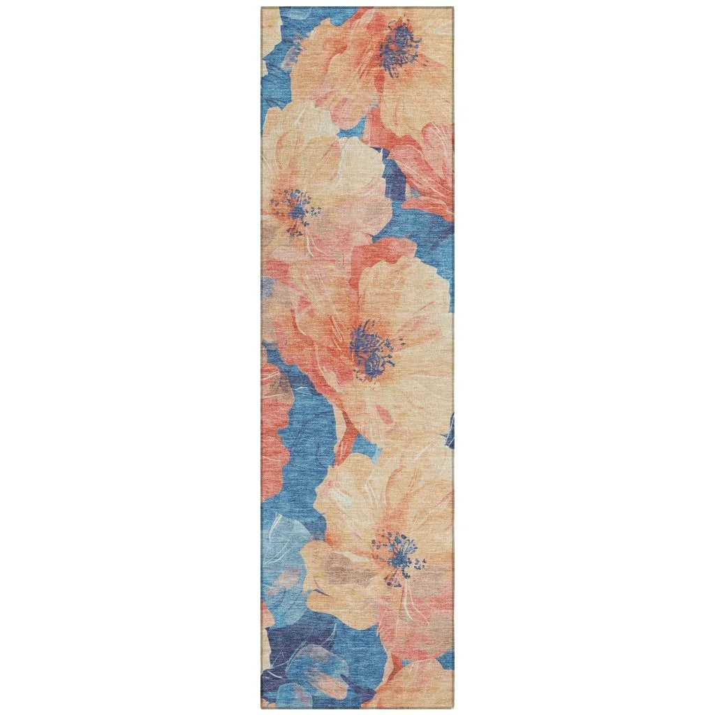 LOOMLAN Rugs Bellavor Orange Washable Indoor-Outdoor Rug