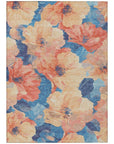 LOOMLAN Rugs Bellavor Orange Washable Indoor-Outdoor Rug