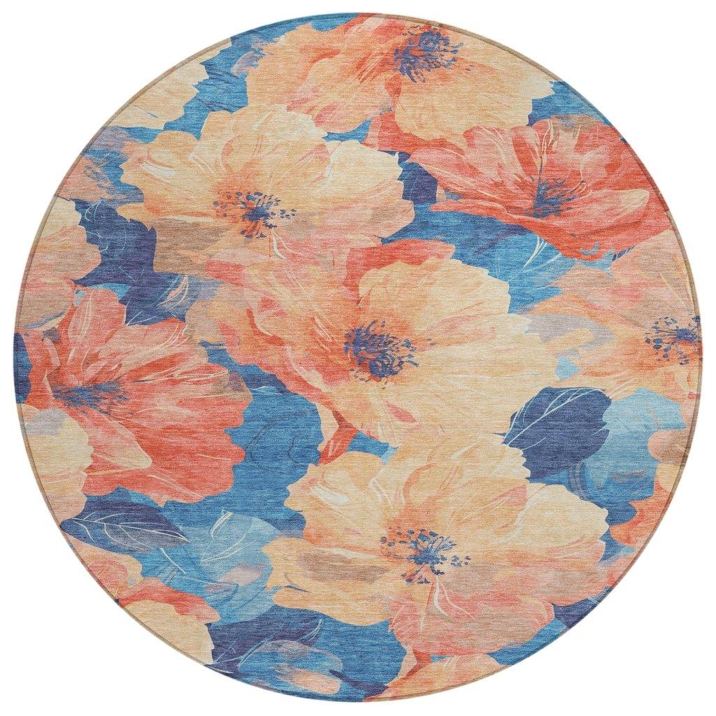 LOOMLAN Rugs Bellavor Orange Washable Indoor-Outdoor Rug