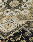 LOOMLAN Rugs Bellaya Black Washable Indoor-Outdoor Rug
