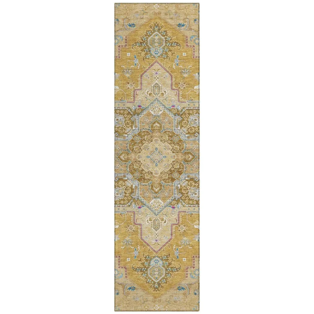 LOOMLAN Rugs Bellaya Gold Washable Indoor-Outdoor Rug
